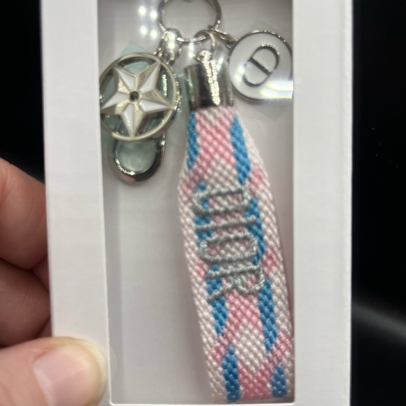Dior Pink and Blue Keychain - Picture 2 of 3